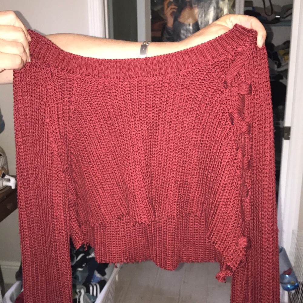 Very Cropped Cute Red Sweater